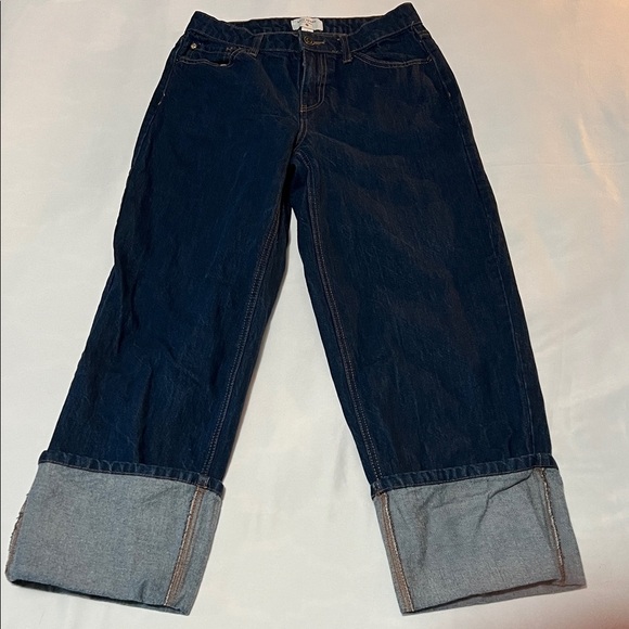 Kate Spade New York x Target High Rise Straight Leg Wide Cuff Jeans - Picture 1 of 3